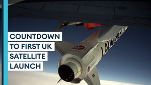 RAF pilot set for UK's first space satellite launch