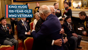 Right royal hug as veterans welcomed to Windsor Castle