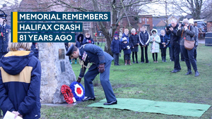 Memorial dedicated to crew of Halifax bomber
