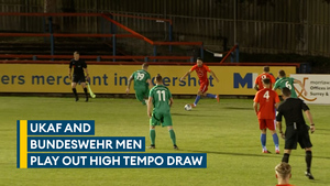 Watch: UKAF and Bundeswehr men play out high-paced draw