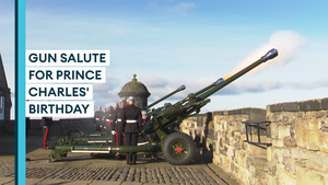 Gun salute and veterans event mark Prince Charles' birthday at Edinburgh Castle