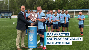 Goals extravaganza as RAF Akrotiri dominate RAF Valley in RAF Plate Final
