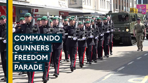 Crowds line the streets to celebrate Commando Gunners' birthday