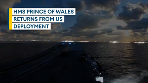 Watch: HMS Prince of Wales leaves the US