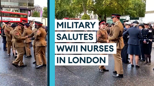 Military salute to WWII Commonwealth nurses and midwives 