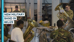 Grenadier Guards Help Get New Belize Military Band On Song