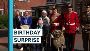 WW2 veteran celebrates 100th birthday with Mercian soldiers