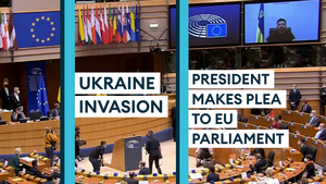 Ukrainian President makes an emotional plea to European Parliament
