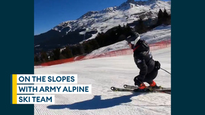 Army Alpine team prepare for Inter Services in Meribel