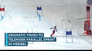 Army skier sees off close shave to top podium in Telemark Parallel Sprint