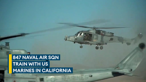 Navy Wildcats train with US Marines over California desert