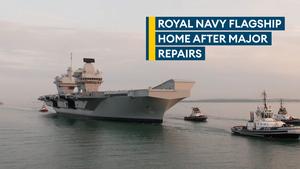 Royal Navy flagship HMS Queen Elizabeth returns home to Portsmouth