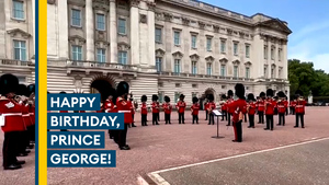 Band of the Irish Guards' happy birthday performance for Prince George