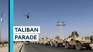 Taliban parades through Afghanistan with leftover military vehicles