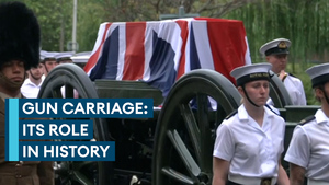 Sailors and Royal Marines rehearse their role in the funeral of Her Majesty the Queen