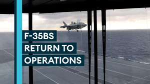 F-35s return to flying from HMS Queen Elizabeth following jet crash