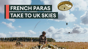 British and French paras  train together at Brize