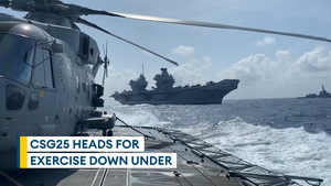 HMS Prince of Wales leads CSG25 to exercise in Australia