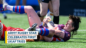 Millie Williams reacts to two-try haul in UKAF's big win