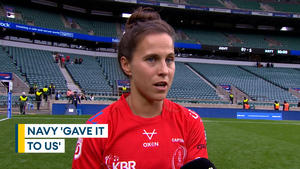 Bethan Dainton and Jade Mullen react to Army's win at Twickenham