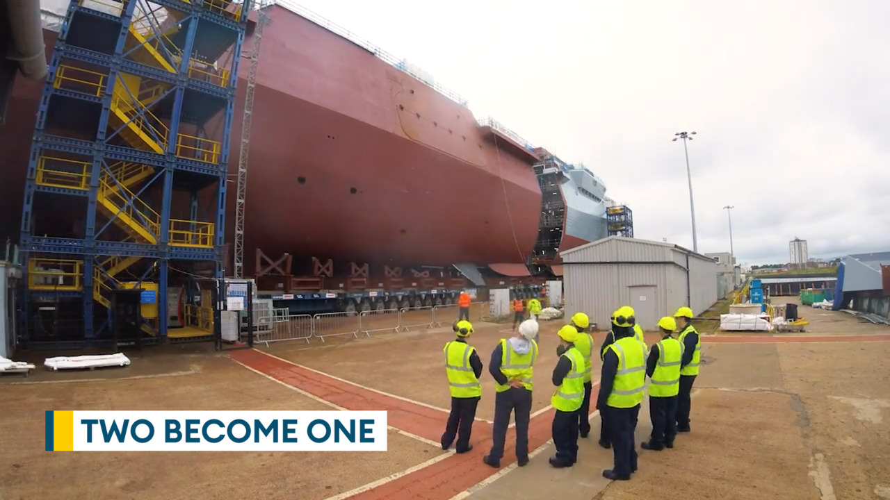 HMS Cardiff Becomes Whole As Giant Halves Of Vessel Are Joined – 17th ...