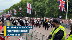 Military celebrates Lionesses winning Euro 2025