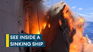 Missiles hit ship from outside - see what happened inside