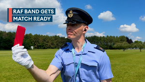 RAF band gets in the Euros spirit with special performance