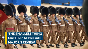 Troops take part in Brigade Major's Review at Horse Guards Parade