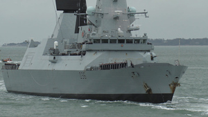 HMS Defender Arrives In Portsmouth