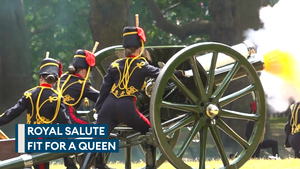 King's Troop salutes the Queen on her birthday