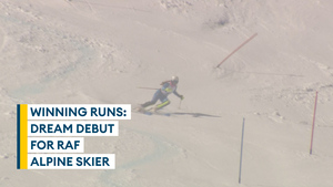Flying Officer Kirsty Guest wins on debut at Meribel for RAF