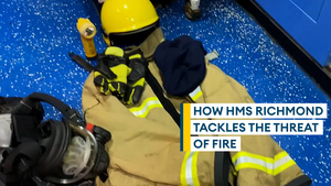 How HMS Richmond's crew stay alert to the dangers of a fire on board