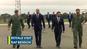 Prince William visits RAF Benson with Crown Prince of Jordan