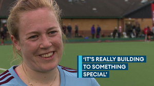 RAF hockey captain Alex Naughalty reacts to Inter Services win