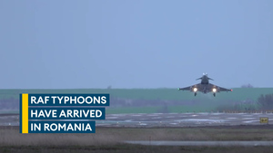 RAF Typhoons arrive in Romania to police Nato's eastern skies