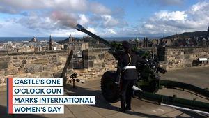 Edinburgh Castle's One O'Clock Gun marks International Women's Day