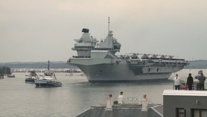 HMS Queen Elizabeth Leaves Portsmouth
