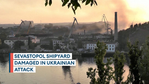 Russian ship and submarine damaged in attack on Sevastopol shipyard, Ukraine says