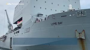 RFA Lyme Bay docks in Ghana for joint training