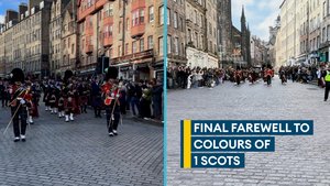  1 Scots' Colours paraded for the last time