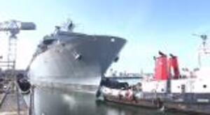 HMS Albion Moves To The Riverside Dock