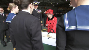 WATCH: The Queen Visits HMS Queen Elizabeth In Portsmouth