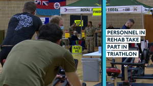 Over 40 personnel in rehab take part in Plymouth triathlon