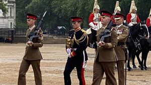 Household Cavalry Parades Through London To Deliver Napoleonic Eagle