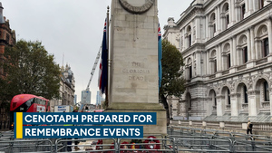 Cenotaph cleaned and protected ahead of Remembrance Sunday