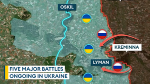 Five major battles currently ongoing on Ukraine's frontline
