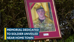 Memorial dedicated to soldier who fell in Afghanistan unveiled near home town
