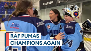 RAF Pumas continue women's Inter Services ice hockey dominance