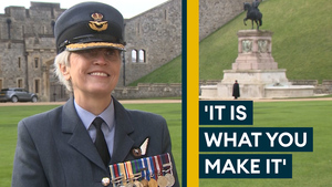 RAF's first female navigator receives OBE at Windsor Castle